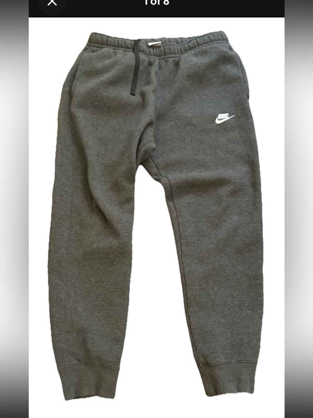 Nike Men's Sportswear Club Fleece Joggers Charcoal Grey Size Medium